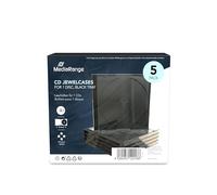 MediaRange BOX31 CD Case for 1 Disc 10.4 mm Pack of 5 Black Tray