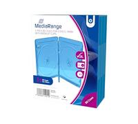 MediaRange BOX38 - 3-30 Blu-ray Case 3dischi Blue, Transparent Mobile CD/DVD