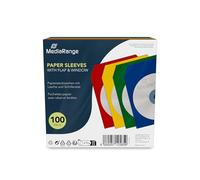 MediaRange BOX67 CD Paper Wrappers (100) Coloured with Window (US IMPORT)