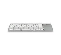 MediaRange Compact wireless keyboard with 63 keys and touchpad, QWERTZ (DE/AT/CH) keyboard layout, silver