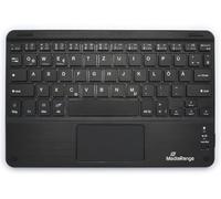 MediaRange Compact Wireless Keyboard with 64 Keys and Touchpad, QWERTZ (DE/AT/CH) Keyboard Layout, Black