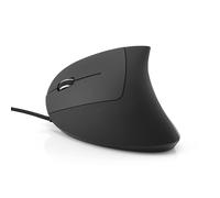 MediaRange Ergonomic 6-button mouse with optical sensor for left-handed users, wired, black
