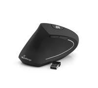 MediaRange Ergonomic 6-button wireless mouse with optical sensor for left-handed users, black