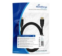 MediaRange HDMITM High Speed with Ethernet Connection Cable, Gold-Plated Contact