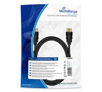 MediaRange HDMITM High Speed with Ethernet Connection Cable, Gold-Plated Contact