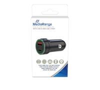 Media Range 20W Car Charger USB A/USB C Port MRMA120