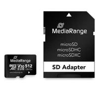 MediaRange Memory Card 512 Gb Microsdxc Uhs-I Class 10, W129162352 (Uhs-I Class 10)