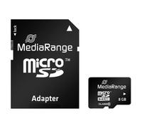 MediaRange micro SDHC Speicherkarte mit SD Adapter 8GB - Geschwindi (MEDIARANGE)