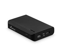 MEDIARANGE Mobile Charger 8.800 mAh Powerbank with 2 USB Outputs and Integrated Flashlight
