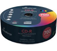 MediaRange MR202 CDR80 700MB 52x (25) White Cake Box Ink Jet Printable