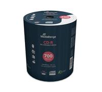 100 Mediarange Blank CD CD-R 52x 700MB 80min discs MR204 Hardcore tube