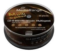 MediaRange MR221 Slug and Storage Media CD-R 48x 90min/800MB Cake25
