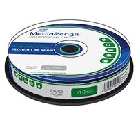 MediaRange MR450 Set of 10 DVD-RW Discs 4x 4.7 GB | Pack of 10 | 4x write speed | rewritable | for archive & backup