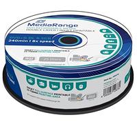 25 MediaRange Dual Layer DVD+R Double DL 8x 8.5GB Full White Printable MR474