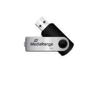 MediaRange MR907 Flexi USB Stick 4GB 15MB/s USB 2.0 black-silver 4 GB