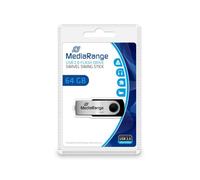 MediaRange MR912 Flexi USB Stick 64GB 15MB/s USB 2.0 black-silver