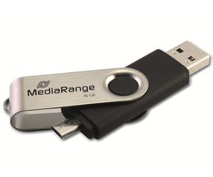 MediaRange MR931 OTG USB Stick 16GB USB mobile 2IN1 silver 16 GB