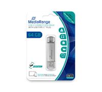 MediaRange MR937 USB flash drive 64 GB USB Type-A / USB Type-C 3.2 Gen
