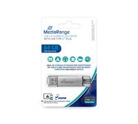 MediaRange MR937 USB Stick 64GB silver Combo Flash Drive USB 3.1 + Type C 64 gb