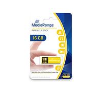 MediaRange MR976 Nano USB Stick 16GB yellow with paper clip function