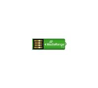 MediaRange MR977 Nano USB Stick 32GB green with paper clip function | Paper clip design | Plug & Play | for Windows, macOS & Linux