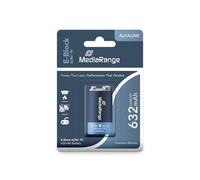 MediaRange mrbat107 Alkaline, Cylindrical, 9 V Batteries -) Black, Blue