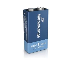 MediaRange mrbat107 Alkaline, Cylindrical, 9 V Batteries -) Black, Blue