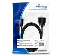 MEDIARANGE MRCS118 HDMI Cable (HDMI Male to DVI Male 18 + 5P to DVI Male, 2 m)