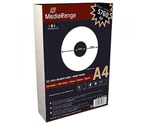 MediaRange mrink131 White 100pc (S) - Self-Adhesive Label (White, 100 pc (S), 50 Sheets, Box)