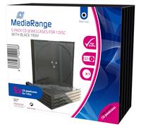 MEDIARANGE Pack De 5 Étuis Pour Cd Jewelcase