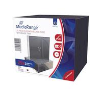 MediaRange Pack of 25 CD Slimcases for 1 Disc with Black Tray