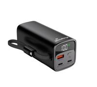 MediaRange Powerbank 20,000mAh 65W USB-C PD, Charging Cable & LCD Display | 65 W laptop charging, 4 devices, 24 cm USB-C cable, LC display, quick charge