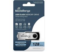 MEDIARANGE USB 2.0 Stick, 128GB, 15MB/s, Black/Silver