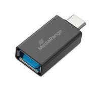MediaRange Universal USB-A to USB Type-C® Adapter - Black