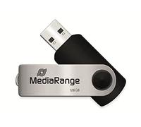 MEDIARANGE USB 2.0 Stick, 128GB, 15MB/s, Black/Silver