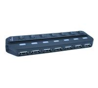 MediaRange USB 2.0 Verteiler 1:7 mit separaten Schaltern, bus power (MEDIARANGE)