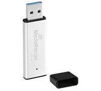 MediaRange USB 3.0 High Performance Memory Stick 128 GB - Mini USB Flash Drive Aluminium Housing, External Memory Expansion with Read Speed of up to 220 MB/s, Colour Silver