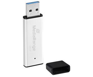 MediaRange USB 3.0 High Performance Memory Stick 128 GB - Mini USB Flash Drive Aluminium Housing, External Memory Expansion with Read Speed of up to 220 MB/s, Colour Silver