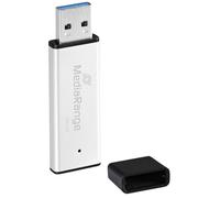 MediaRange USB 3.0 High Performance Memory Stick 256 GB - Mini USB Flash Drive Aluminium Housing, External Memory Expansion with Read Speed of up to 300 MB/s, Colour Silver