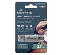 MediaRange USB 3.2 Gen 1 Combo 32GB Flash Memory Drive USB-A & USB-C MR936