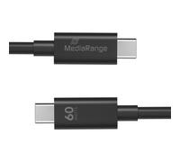 MediaRange USB Type C Cable Charge and Sync USB 3.0 5Gbit 60W Max 1.2m Black MRCS213
