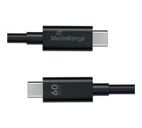 MediaRange USB Type C Cable Charge and Sync USB 3.0 5Gbit 60W Max 1.2m Black MRCS213