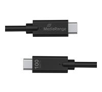 MediaRange USB Type C Cable Charge and Sync USB 3.1 10Gbit 100W Max 1.2m Black