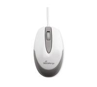 MediaRange Wired 3-button mouse with optical sensor, compact, white/grey