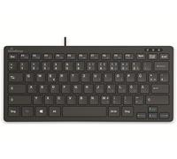 MEDIARANGE Wired compact keyboard with 78 ultra-flat keys, QWERTZ, black, MROS112