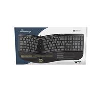 MediaRange Wired Ergonomic Multimedia Keyboard Black MROS120-UK