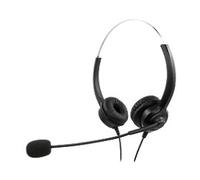 MediaRange MROS304 Wired Stereo Headset Over the Head Noise Cancelling USB with Microphone Black