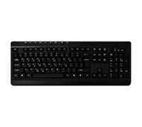 MediaRange Wired Multimedia Keyboard with 9 Special Keys, QWERTY Design (GR), PC Keyboard with Plug & Play USB 2.0 Connection, Splash Resistant and Height Adjustable, Black