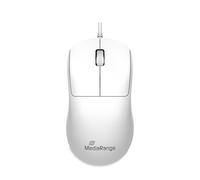 MediaRange Wired Optical 3-Button Mouse with Scroll Wheel, 1000 DPI, Balanced, 1.5 m Cable, White