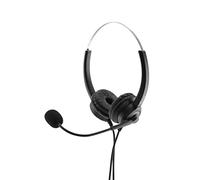 MediaRange MROS304 Wired Stereo Headset Over the Head Noise Cancelling USB with Microphone Black